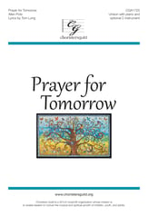 Prayer for Tomorrow Unison choral sheet music cover